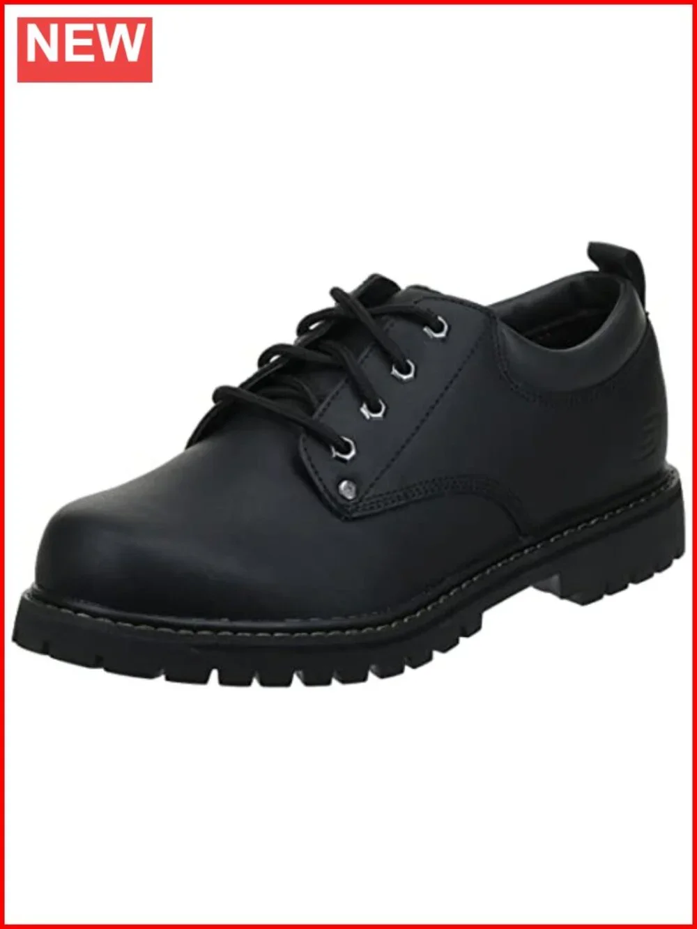 Smooth Leather Oxfords with Memory Foam, Lace-Up